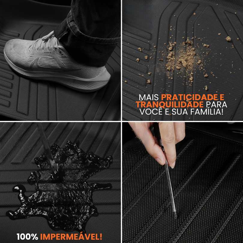 Tapete impermeável fácil de limpar