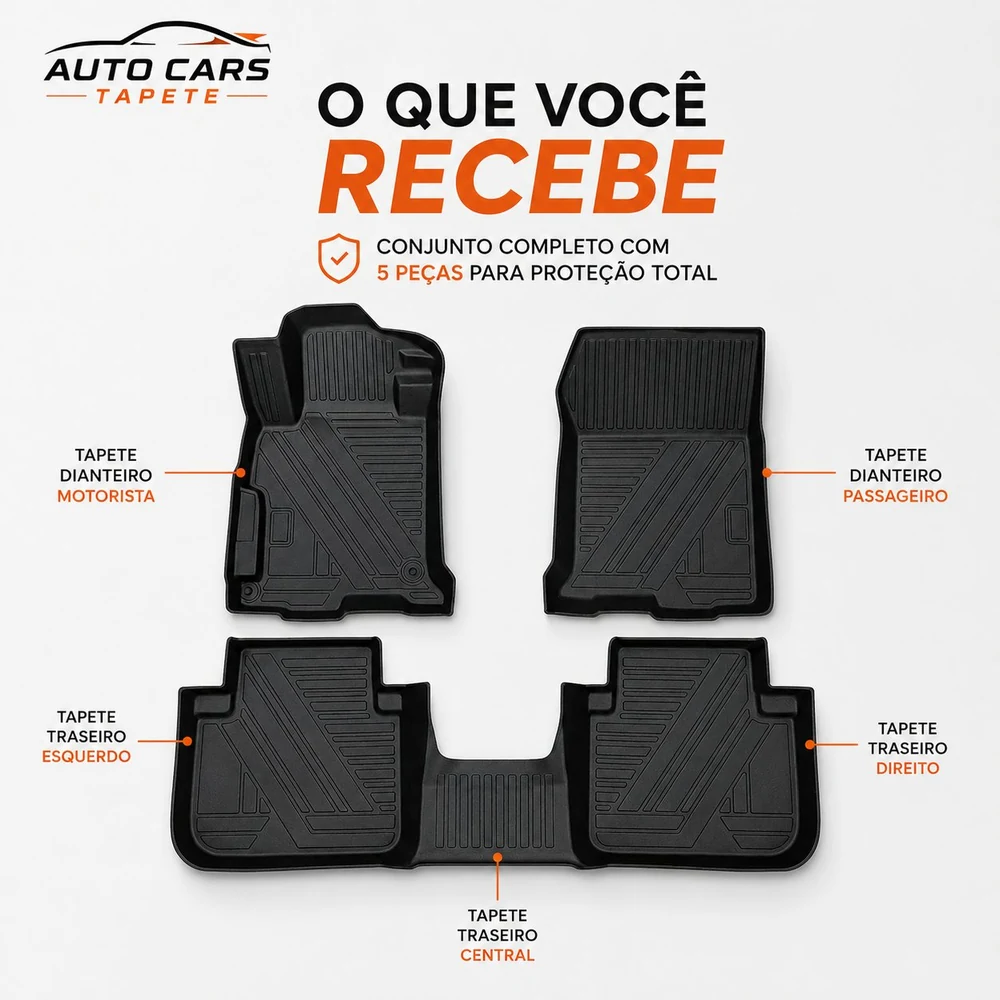 O que você recebe: conjunto completo de 5 peças